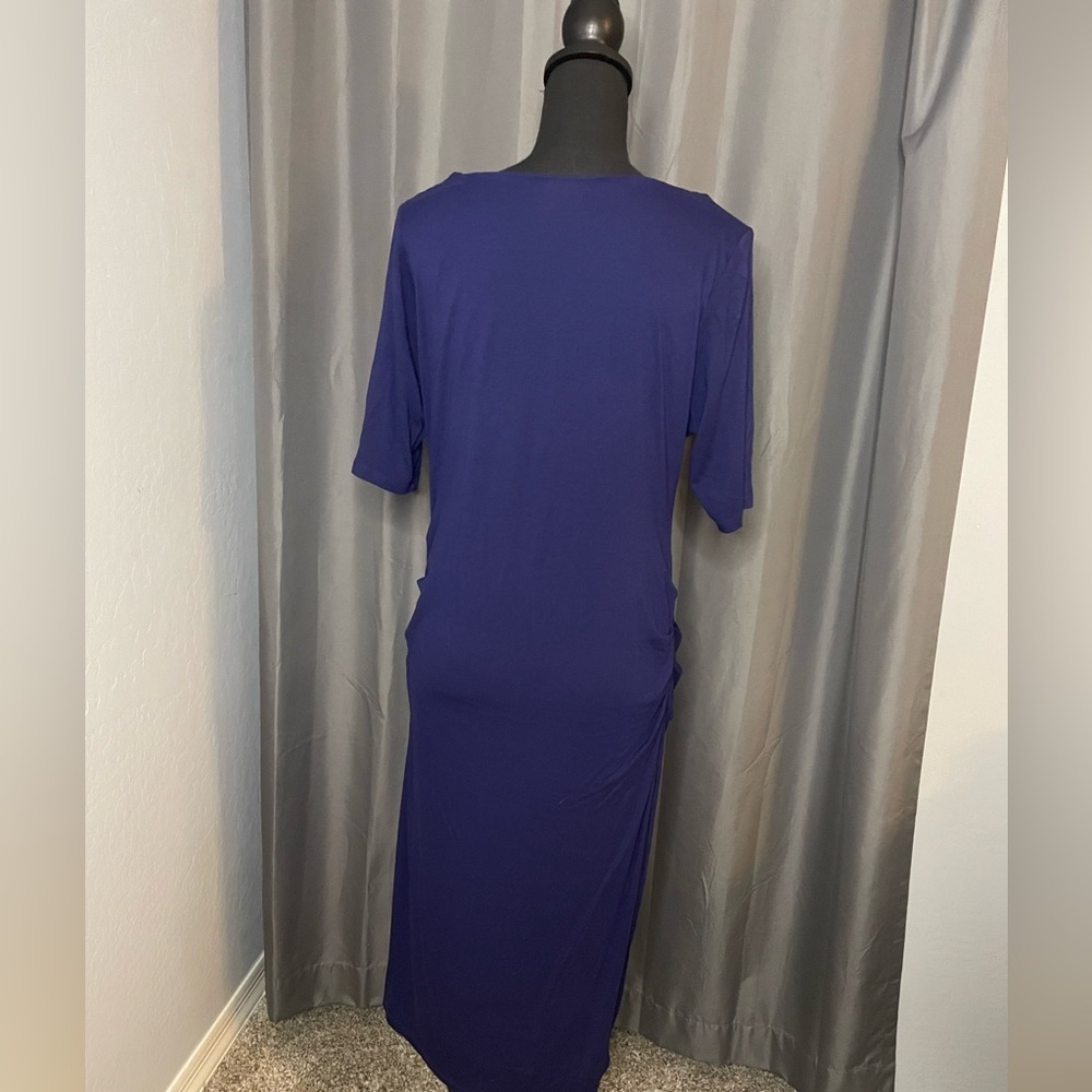 135. Pure Collection Faux Wrap Dress, Size 18, EUC - Picture 3 of 5